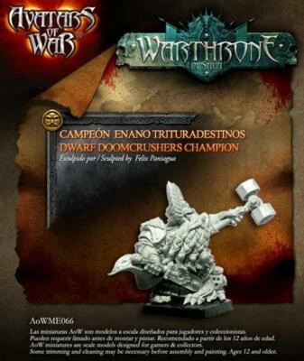 Avatars of War Dwarf Doomcrushers Champion AOW66 Fantasy 28 мм гномы - Изображение 1 из 3
