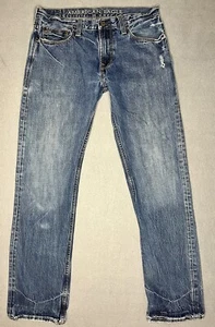 Vintage American Eagle Outfitters Y2k Herrenjeans 34 x 34 Medium Wash Baumwolle gerade - Bild 1 von 24