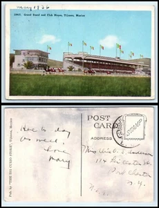 MEXICO Postcard - Tijuana, Grand Stand & Club House BZ7 - Picture 1 of 1