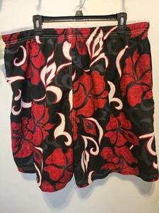 Speedo Mens Size 2XL Swim Trunks Board Shorts Lined Red & Black - Picture 1 of 5