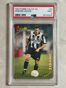 1997 Panini Calcio '98 Zinedine Zidane #64 Juventus PSA 9 - Bild 1 von 2