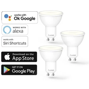 Hama 3x WLAN Led-lampe GU10 5W 40W Bombilla Regulable App-Steuerung para Alexa. - Imagen 1 de 9