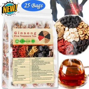 Té de seis tesoros de ginseng 25 piezas, té de riñón, té de hígado, fecha roja salud renal - Imagen 1 de 10