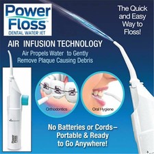 UK Portable Power Floss Dental Oral Water Jet Tooth Cleaning Jet Flusher Braces