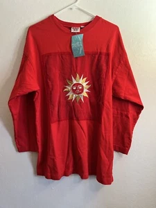 Johnny Was Vintage Gold Sun Embroidered T Shirt Cotton One Size Vintage - Picture 1 of 6