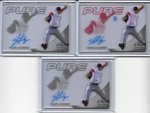 2014 Leaf Trinity Draft PURE Glass Jacob Lindgren Red Auto 5/5 RC Yankees - Picture 1 of 1