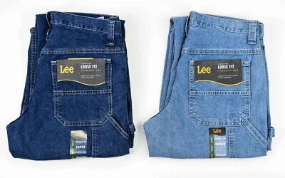 Lee CARPENTER JEANS Men's Sizes Dark and Light Stone Denim Colors Available New - Image 1 of 4