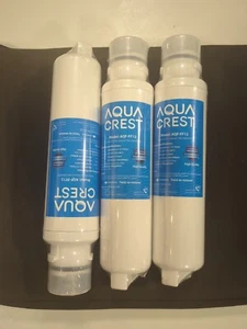 Set of 3 AQUA CREST Refrigerator Water Filter AQF-FF12 (Replaces DW2042FR ) - Picture 1 of 3