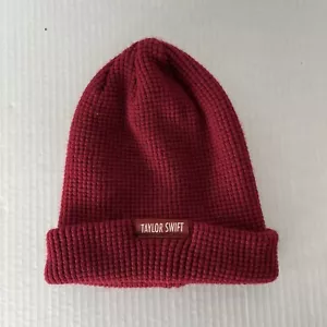 Taylor Swift Women's All Too Well Winter Hat Beanie One Size Maroon Red Burgundy - Picture 1 of 8