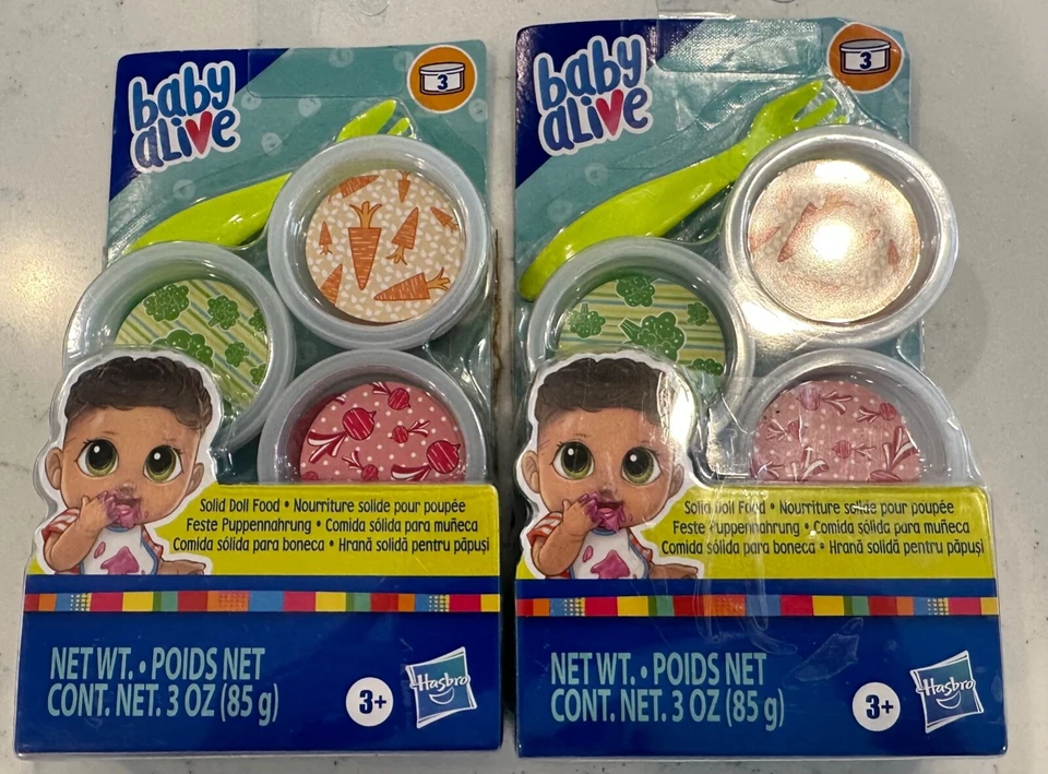 Baby Alive Solid Doll Food Refill Includes 3 Foods 1 Fork Toy...