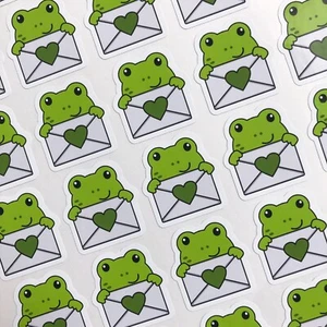 Cute Frog Thank You Stickers Labels Business Boxes Parcel Envelope Seal X30 - Picture 1 of 3