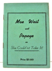 Vintage Mae West and Popeye - could'nt Take It Tijuana 16 Pg Bible Graphic Comic - Picture 1 of 3