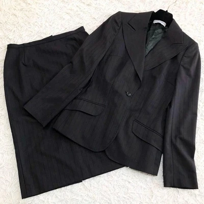 Dolce & Gabbana Falda de Negocios Conjunto Traje Rayas Negro 44 (L) Auténtico Foto 1 de 4