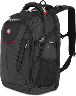 Mochila para computadora portátil SwissGear Travel Tech Elite - Se adapta a computadoras portátiles hasta punto negro  Foto 1 de 4