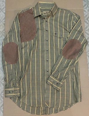 Camisa acolchada de tiro al hombro King Ranch para hombre franela a cuadros campo exterior grande Foto 1 de 3