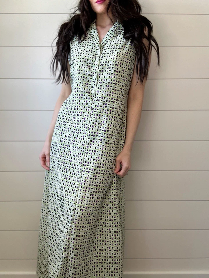 Jacklyn Smith Classics Vintage 90s Geometric Sundress Maxi - Image 1 of 4