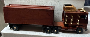NEW Real Wood Designs Wooden Cabover Semi-Truck-Beautifull Made - Picture 1 of 6