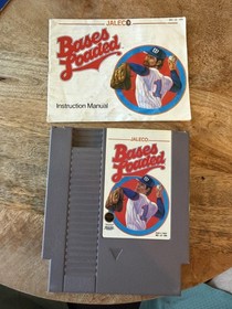 Bases Loaded Nintendo NES Cartridge with Manual Jaleco Japan Baseball