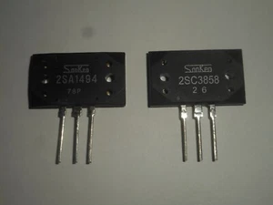 SANKEN 2SA1494 PNP & 2SC3858 NPN Transistors 200V 17A 200W 20MHz NEW 2 Pieces - Picture 1 of 14