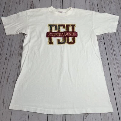 Vintage 90s Florida State University FSU Seminoles Single Stitch T Shirt Mens M - Image 1 of 4
