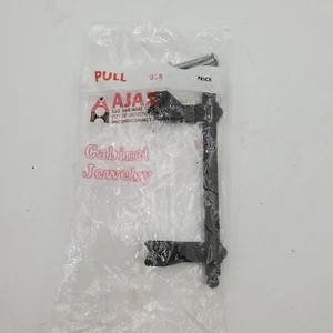Paquete de 25 tiradores de puerta o cajón de cuerda de hierro forjado Ajax joyería de gabinete negro 4" de largo - Imagen 1 de 4