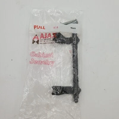 Tiradores de cuerda de hierro forjado Ajax de 4" - Paquete de 25 manijas de puerta/cajón (negro) Foto 1 de 4