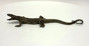Antique Big Vienne Cold Painted Cast Iron Lizard - Salamander c1900 - Picture 1 of 13