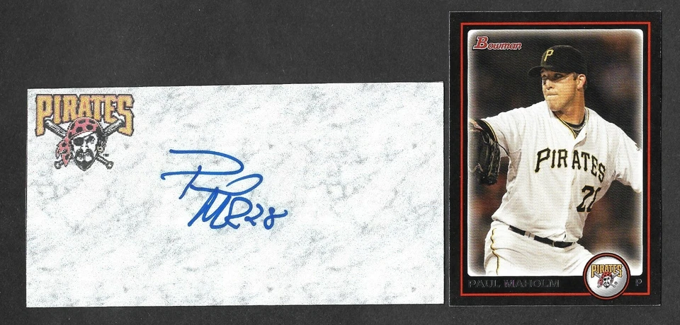 Paul Maholm ( Debut 2005 ) PIT ATL CHC LAD  SIGNED AUTOGRAPH AUTO 3x5 INDEX COA - Image 1 of 1