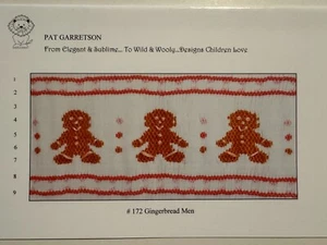Smocking Plate #172 GINGERBREAD MEN by Pat Garretson - Picture 1 of 2