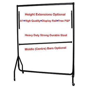 3ft Garment Rail HEAVY DUTY Clothes Home Shop Portable Hanging Display Stands ❤ - Picture 1 of 21