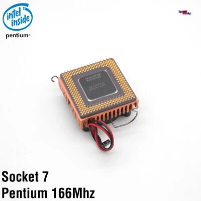Cpu Intel Pentium 166mhz Sl27k / P54c/P54cs Processor Socket 7 Sockel A80503166 - Image 1 of 2