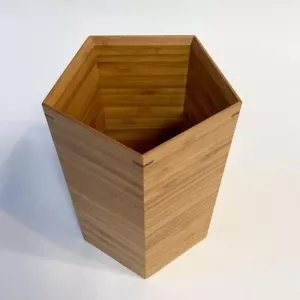 Secchiello Ghiaccio Pentagono in Legno per Vino, Champagne Made in Japan NUOVO - Foto 1 di 5
