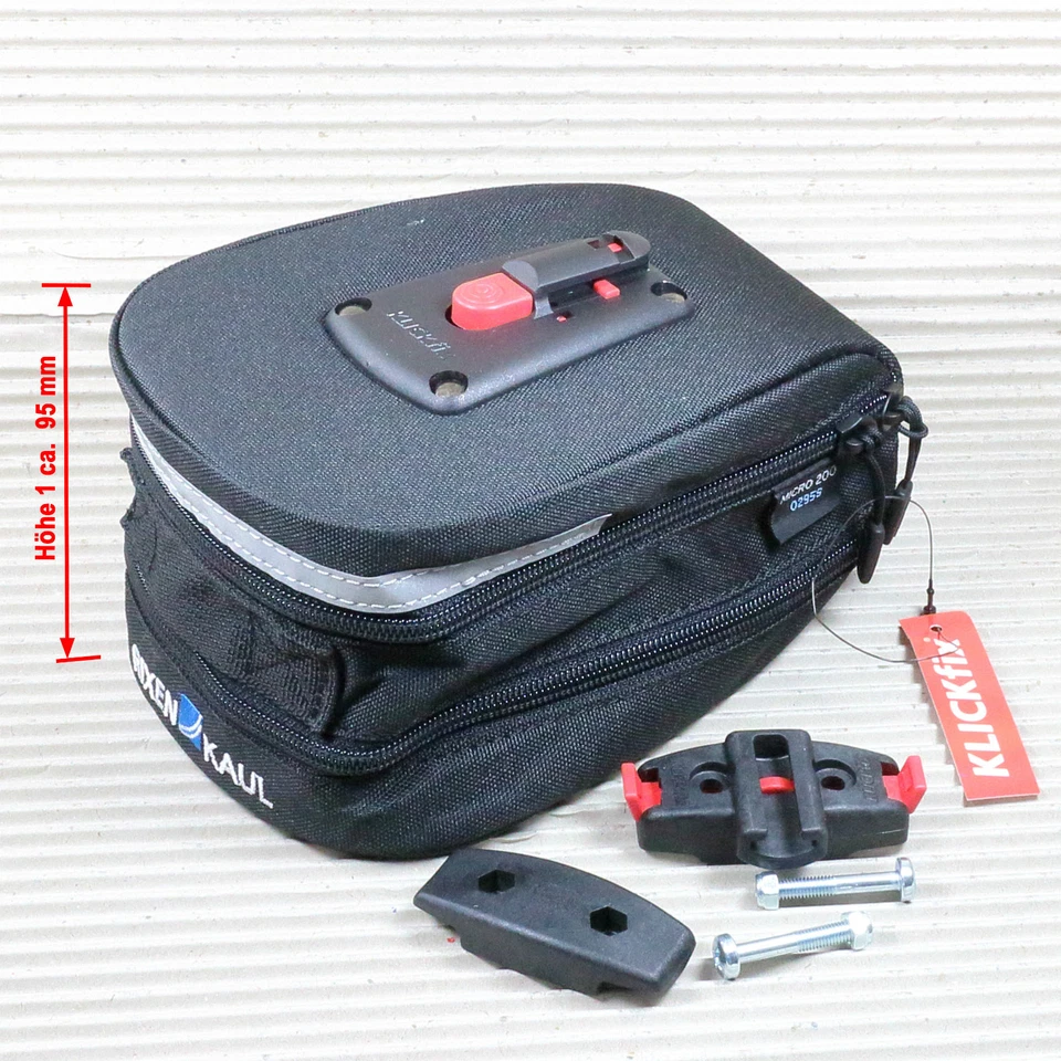 KLICKfix 0295S Micro 200 2 L Erweiterbare Satteltasche - Schwarz