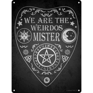 Letrero vintage de metal - Mini letrero de hojalata Ouija "We Are The Weirdos, Mister" - 8x12 - Imagen 1 de 2
