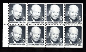 USA BOOKLET - SC# #1393a EISENHOWER 6c. PANE OF 6 MNH DULL GUM - SEE PICTURE - Picture 1 of 1