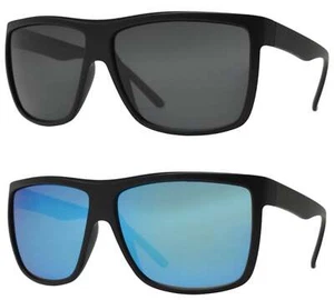 Mens oversized black polarized sunglasses womens Large Shield Mirror UV400 - Picture 1 of 8