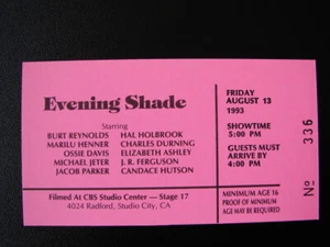 EVENING SHADE STARRING BURT REYNOLDS MARILU HENNER ORIGINAL 1993 TICKET - Picture 1 of 2