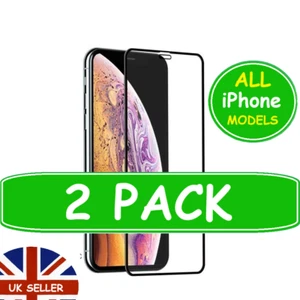 PACK 2 Verre Trempé Protecteur d'écran pour iPhone 16 15 14 13 12 11 Plus Pro Max - Photo 1 sur 9