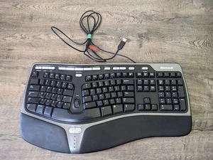 Clavier ergonomique Microsoft Natural 4000 v1.0 KU-0462 USB filaire (VOIR DESC!) - Photo 1/8