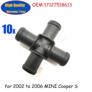 10 piezas nuevo conector de manguera de calefacción de 4 vías para MINI Cooper S 17127518613 2002 a 2006 - Imagen 1 de 7