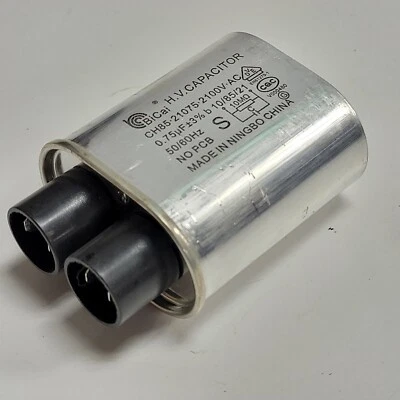 ORIGINAL CAPACITOR CH85 21075 2100V AC Part - EMERSON Microwave Model MW7302B - Image 1 of 3