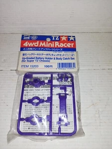 TAMIYA 15203 4WD MINI RACER UP-GRADED BATTERY HOLDER&BODY CATCH SET SUPER TZ NEW - Photo 1 sur 2