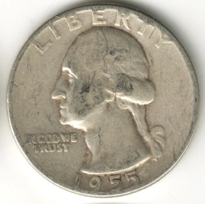 USA - 1955P - Washington ¼ $ - Silver Eagle - Low Mintage - #16369RG - Image 1 of 2