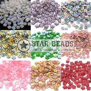 CZECH PRESSED GLASS FLOWER SPACER BEADS - PICK COLOUR & SIZE - Picture 1 of 11