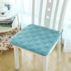 Tie On Stripe Velvet Warm Soft Chair Seat Cushion Pad Mat Office Home Antislip