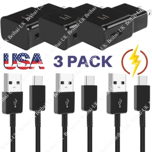 3 PACK Fast Charger Adaptive Type C Charger Cable 4ft for Samsung Galaxy S21/S21 - Picture 1 of 12