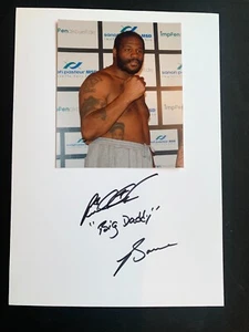 RIDDICK BOWE Boxer in-person autographed - 8x12 Card with Photo - Picture 1 of 1