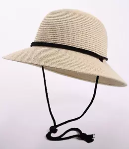 Wide Brim Beach Hat Women's, Wind Lanyard, UPF Summer - Select Color/Size - Picture 1 of 23