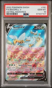 PSA 10 Gem Mint Beedrill V 161/189 Alt Art Astral Radiance 2022 Pokemon Card - Picture 1 of 2