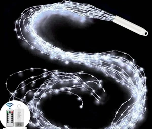 Luci di natale cascata bianca a batteria 200Led tubo natalizio telecomando 2 m - Picture 1 of 6